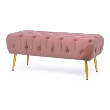 Bancheta, Giacinta Polignac, Bizzotto, 110x36x47 cm, otel/catifea imagine