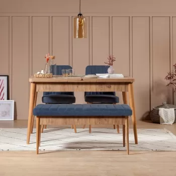 Bancheta Vina 1048-1, Dark Blue, Atlantic, Vella, 110x40x51 cm imagine