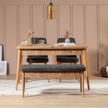 Bancheta Vina 1053 - Anthracite, Atlantic, Vella, 110x40x51 cm imagine