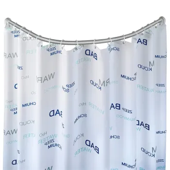 Bara curbata pentru perdeaua de dus, Wenko, Chrome, 80 x 80 / 90 x 90 cm, aluminiu, gri imagine