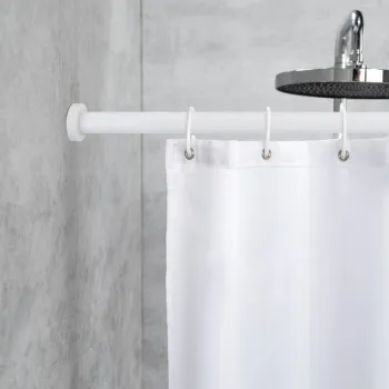 Bara pentru perdea de dus Luz, Wenko, 2.8x110-185 cm, aluminiu/plastic, alb imagine