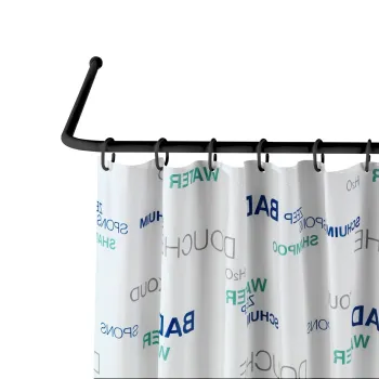 Bara pentru perdea de dus, Wenko, Universal Black, O 2 cm, aluminiu/plastic, negru imagine