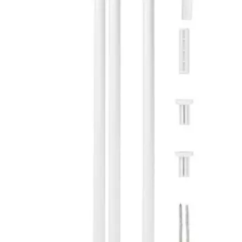 Bara pentru perdea de dus, Wenko, Universal Chrome, O 2 cm, aluminiu, alb imagine
