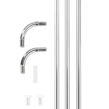 Bara pentru perdea de dus, Wenko, Universal Chrome, O 2 cm, aluminiu, gri imagine