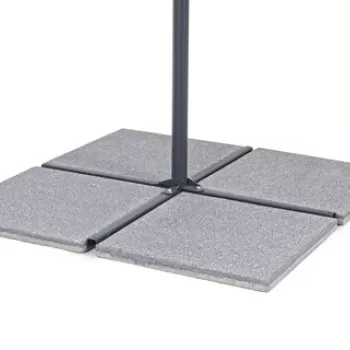 Baza pentru umbrela de gradina 4 piese, Gravel, Bizzotto, 20 kg, ciment mixt, gri imagine