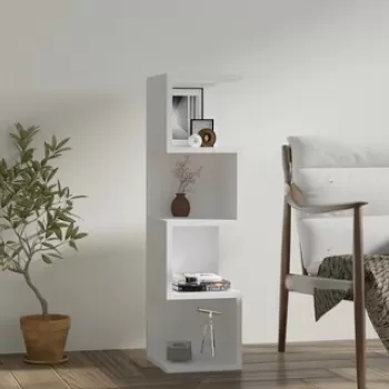 Biblioteca Alin, Asse Home, 25x27x95 cm, alb imagine