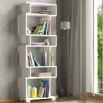Biblioteca Blok, Woody Fashion, 60x19.5x165 cm, alb imagine