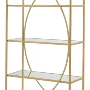 Biblioteca Glamy, Mauro Ferretti, 90x38x180 cm, fier, auriu imagine