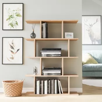 Biblioteca Harmon, Colman, 90x25x127.4 cm, natural imagine