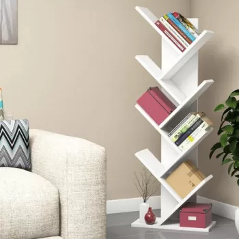 Biblioteca Hitit, Almaren, 46x22x128.5 cm, alb imagine