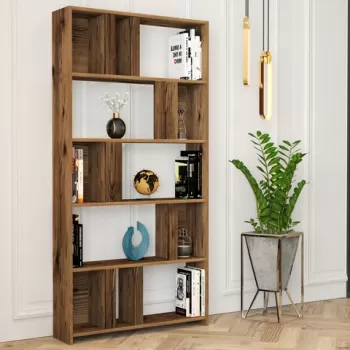 Biblioteca, Hommy Craft, Lima 845HCT3643, 90 x 180 x 20 cm, pal melaminat, nuc imagine