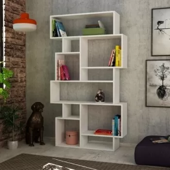 Biblioteca Karmato, Homitis, 96x25.5x168.5 cm, alb imagine