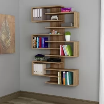 Biblioteca Lotus, Ametti, 75 x 21.3 x 161.3 cm, walnut imagine