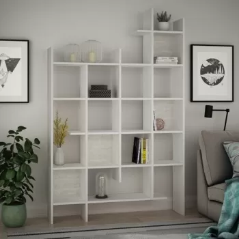 Biblioteca Manco, Decortie, 122x25.5x188 cm, alb imagine