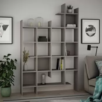 Biblioteca Manco, Decortie, 122x25.5x188 cm, light mocha imagine