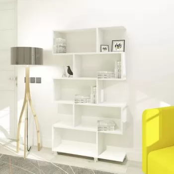 Biblioteca Nilufer, Elegance, 90x20x156 cm, alb imagine