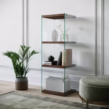 Biblioteca R300, Neostill, 40 x 35 x 120 cm, walnut imagine