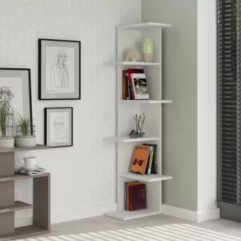 Biblioteca Saso, Homitis, 37x22x141 cm, alb imagine