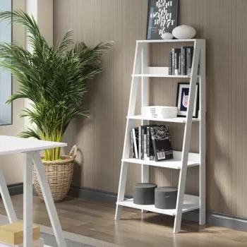 Biblioteca Setre, Decorotika, 90x29.5x183.6 cm, alb imagine