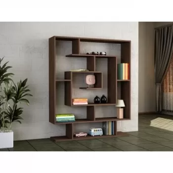 Biblioteca Wooden Art, Sarmasik Wenge, 124.8x149.4x22 cm imagine