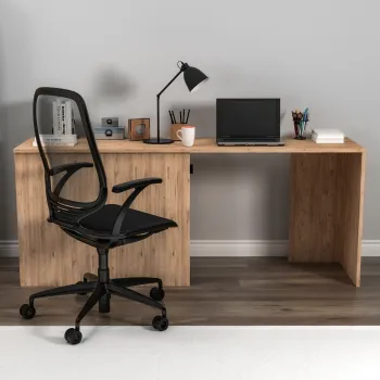 Birou, Arnetti, Akser, 180x73.8x47 cm, PAL, Pin Atlantic / Antracit imagine