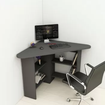 Birou, Arnetti, Corner, 80x73.8x80 cm, PAL, Antracit imagine