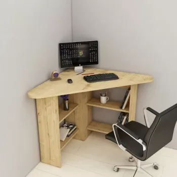 Birou, Arnetti, Corner, 80x73.8x80 cm, PAL, Stejar safir imagine