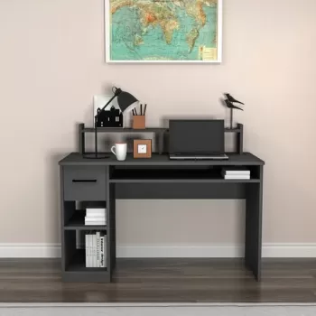 Birou, Arnetti, Eslem, 120x55x93.3 cm, PAL, Antracit imagine