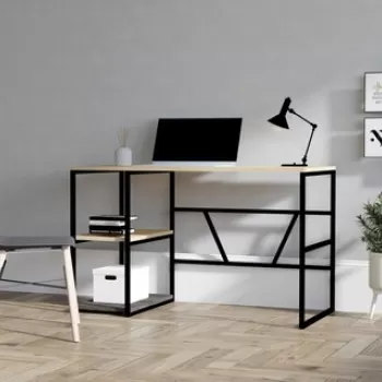 Birou, Asse Home, Caste , 120x74x60 cm, Stejar safir imagine