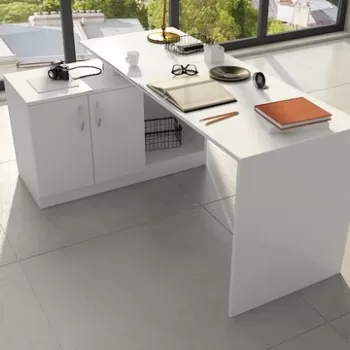 Birou Basak, Elegance, 130x105x74 cm, alb imagine