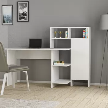 Birou Bugra, Arnetti, 135.9x60x111.8 cm, PAL, alb imagine