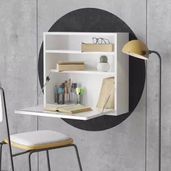 Birou, Elegance, Optimum, 64x60x20 cm, Alb imagine