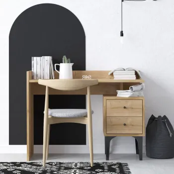 Birou, Emerald, Puuk, 100x80x45 cm, PAL, Stejar imagine