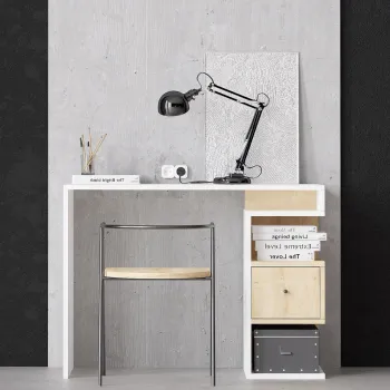 Birou, Emerald, Tempus Dec0140, 100x74x45 cm, PAL, Stejar alb imagine