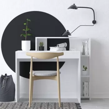 Birou, Emerald, Trella, 95 x 117 x 45 cm, pal melaminat, alb imagine