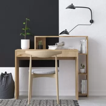 Birou, Emerald, Uma, 95 x 117 x 45 cm, pal melaminat, stejar imagine