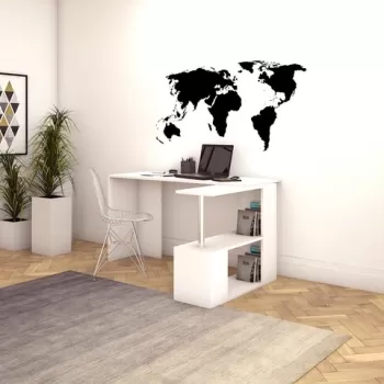 Birou Gelincik, Elegance, 130x109x74 cm, PAL, alb imagine