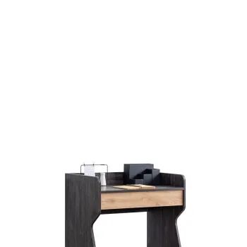 Birou, Hanah Home, Aktif, 80x85x50 cm, PAL, Antracit/Maro imagine