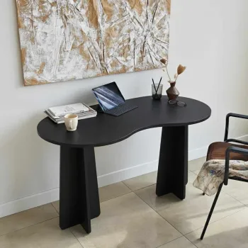 Birou, Hanah Home, Infini, 120x75x60 cm, PAL, Negru imagine