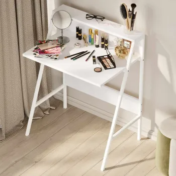 Birou, Hanah Home, Piano, 74x92x48 cm, PAL, Alb imagine