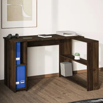 Birou, Hanah Home, Razy, 120x75x90 cm, PAL, Maro imagine