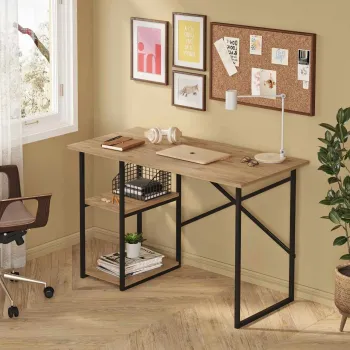 Birou, Hanah Home, Vienna, 120x76x60 cm, PAL, Natural imagine