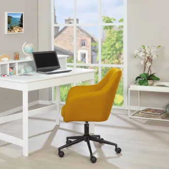 Birou Hilda, Inter Link, 110x68x74.9-92 cm, lemn, alb imagine