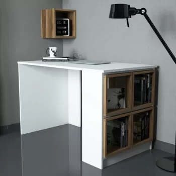 Birou, Hommy Craft, Box, 120x75x65 cm, Alb / Nuc imagine