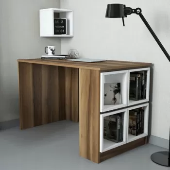 Birou, Hommy Craft, Box, 120x75x65 cm, Nuc / Alb imagine