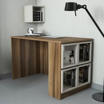 Birou, Hommy Craft, Box, 120x75x65 cm, Nuca / Crema imagine