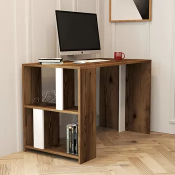 Birou, Hommy Craft, Lima, 120x75.4x60 cm, Nuc / Alb imagine