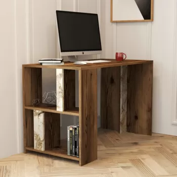 Birou, Hommy Craft, Lima, 120x75.4x60 cm, Nuc / Alb imagine