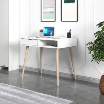 Birou, Inarch, Offer, Alb / Lemn imagine