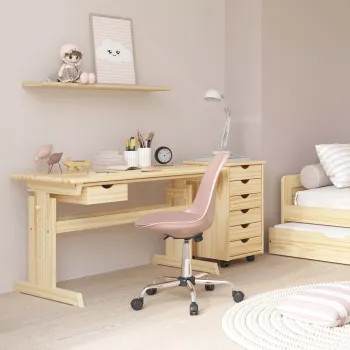 Birou Julia, Inter Link, 109x55x63-96 cm, lemn, natur imagine